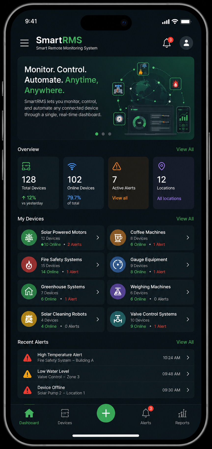 SmartRMS mobile app